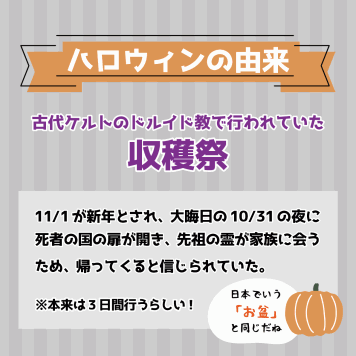 ハロウィン豆知識POP